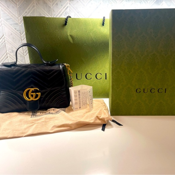 Gucci Handbags - Gucci Marmont Small Top Handle